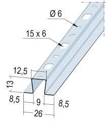 PROTEKTOR   Kalapprofil 13x26 mm 3m/db  (5143+3762)