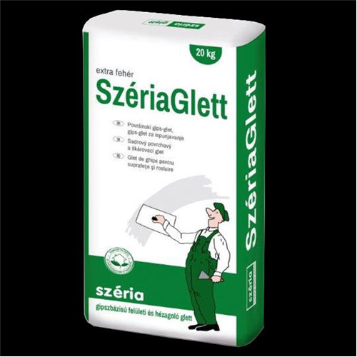 Széria glett gipsz 0-10mm 20kg.