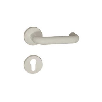 Fehér műanyagkilincs kerek rozettás PZ/BB